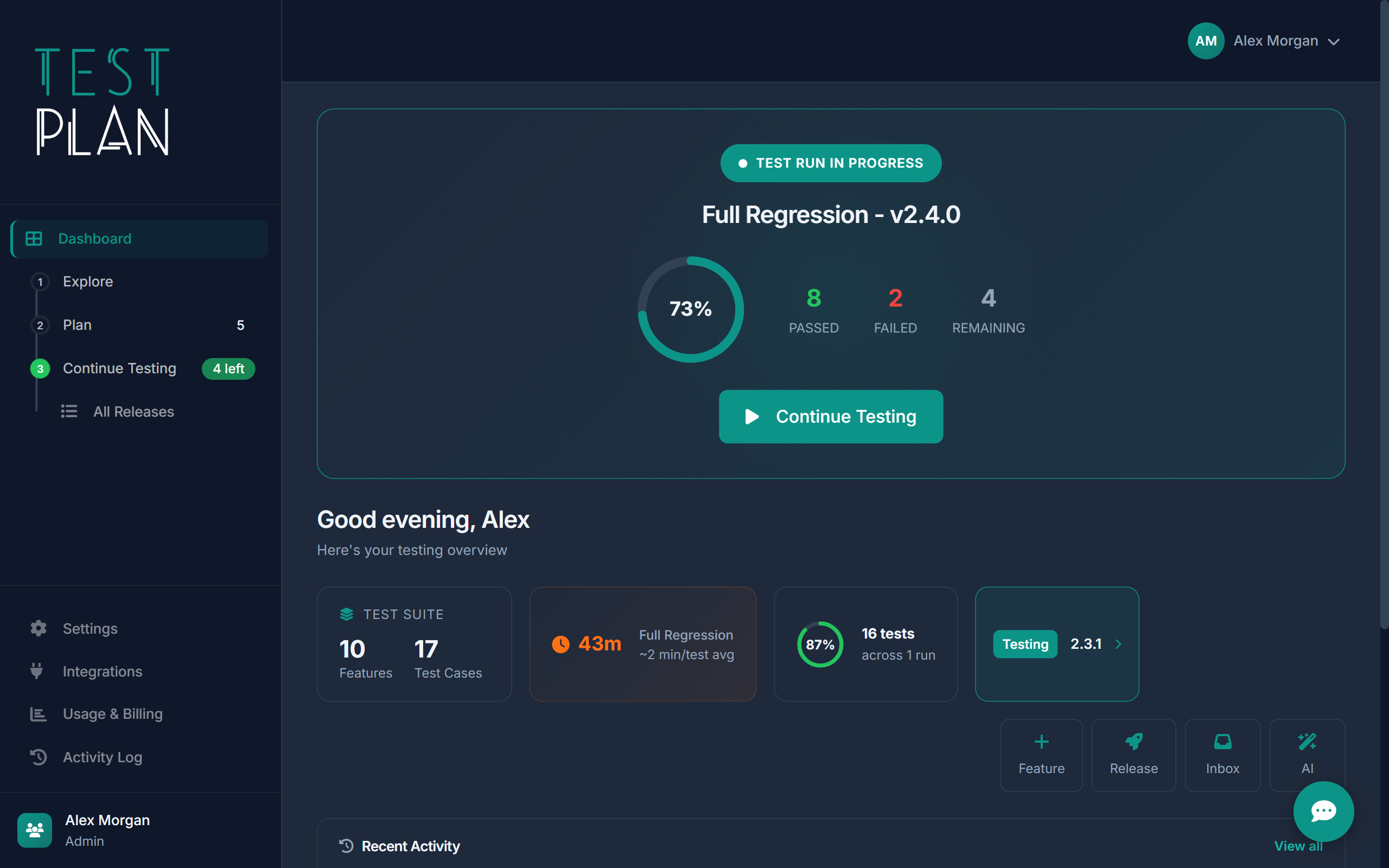 TestPlan Dashboard